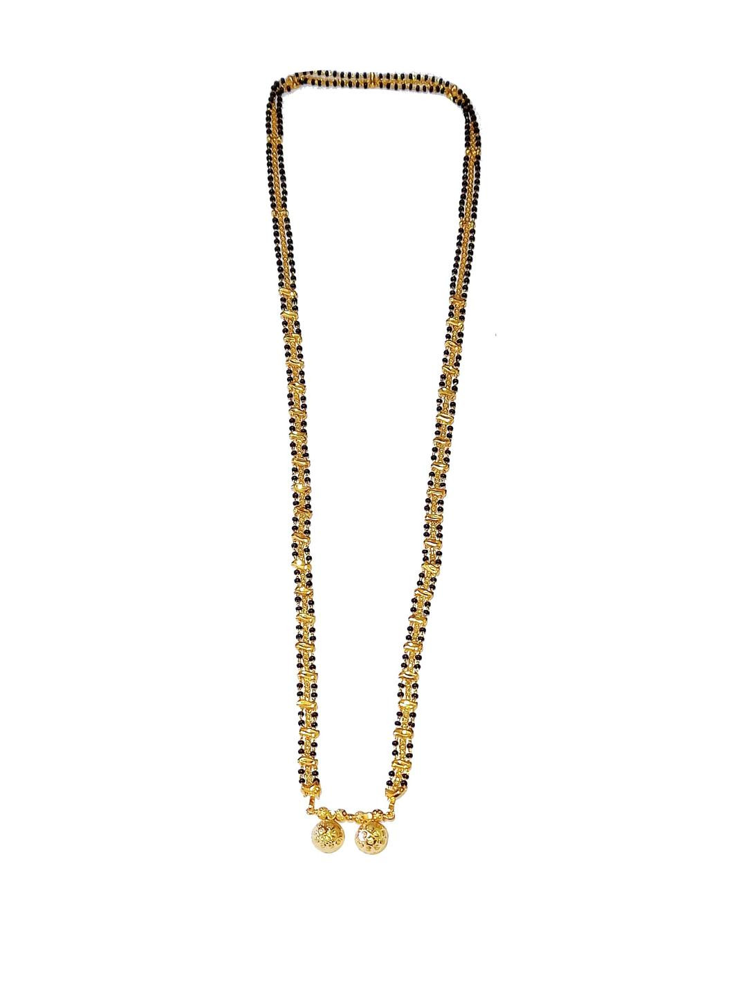 Adhira's Gold-Plated Alloy Artificial Beads   Mangalsutra
