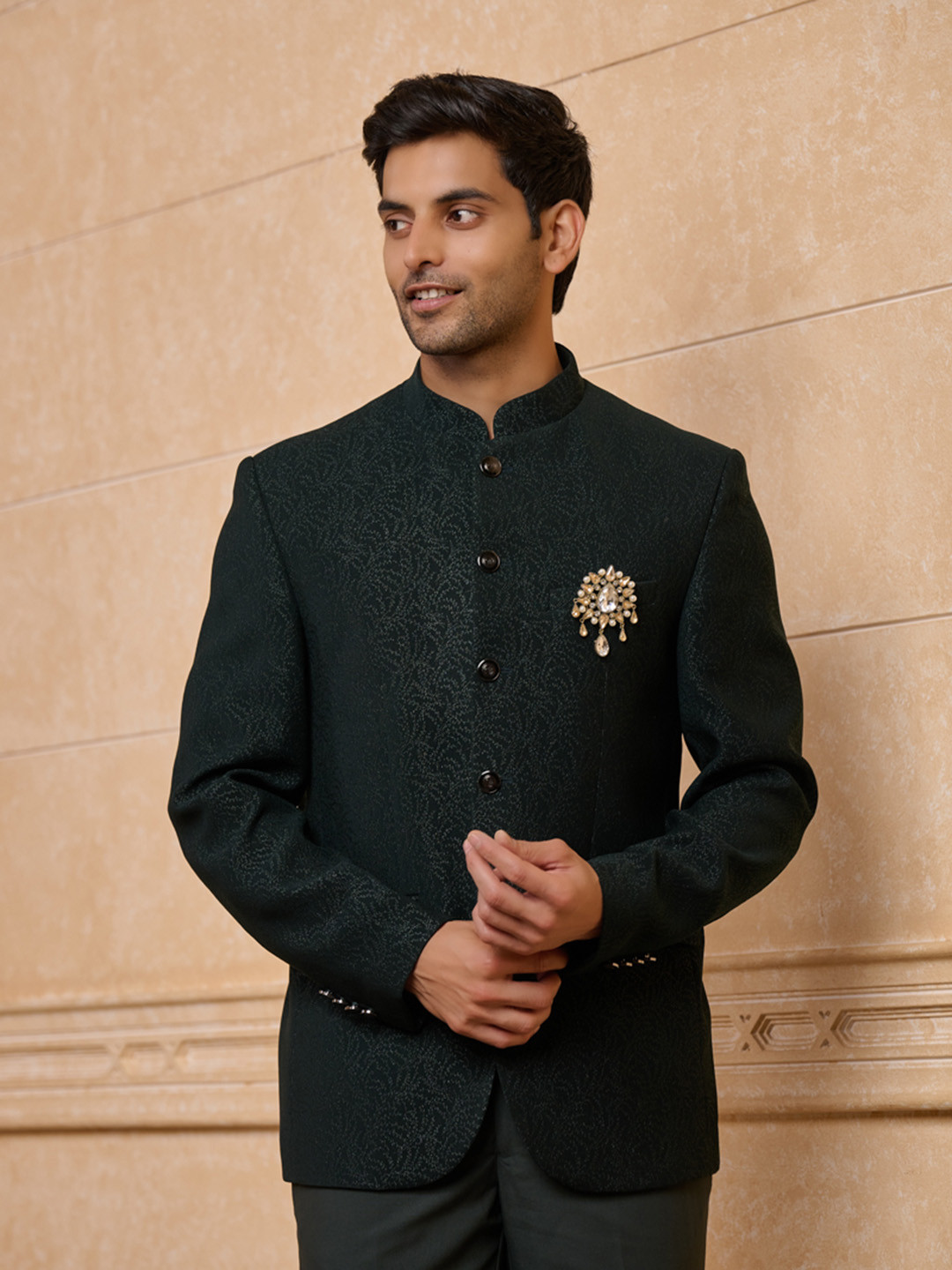 Tasva Men Bandhgala Blazer With Trousers