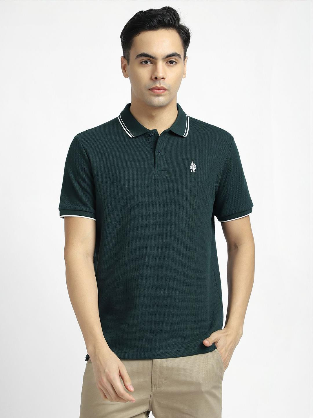R&B PSelf-Design Polo Collar Cotton T-Shirt