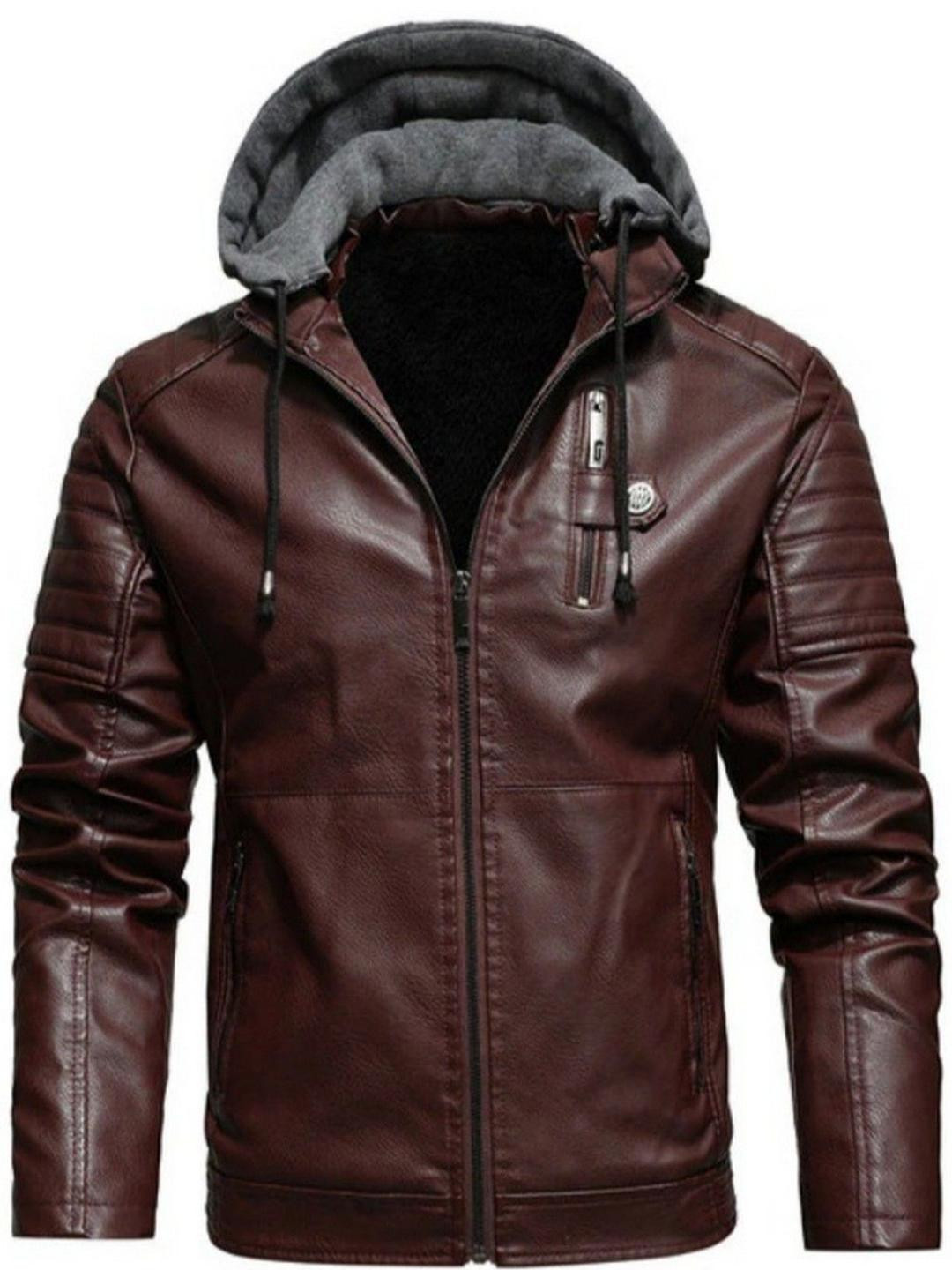 Blaq Ash Hooded Biker Jacket