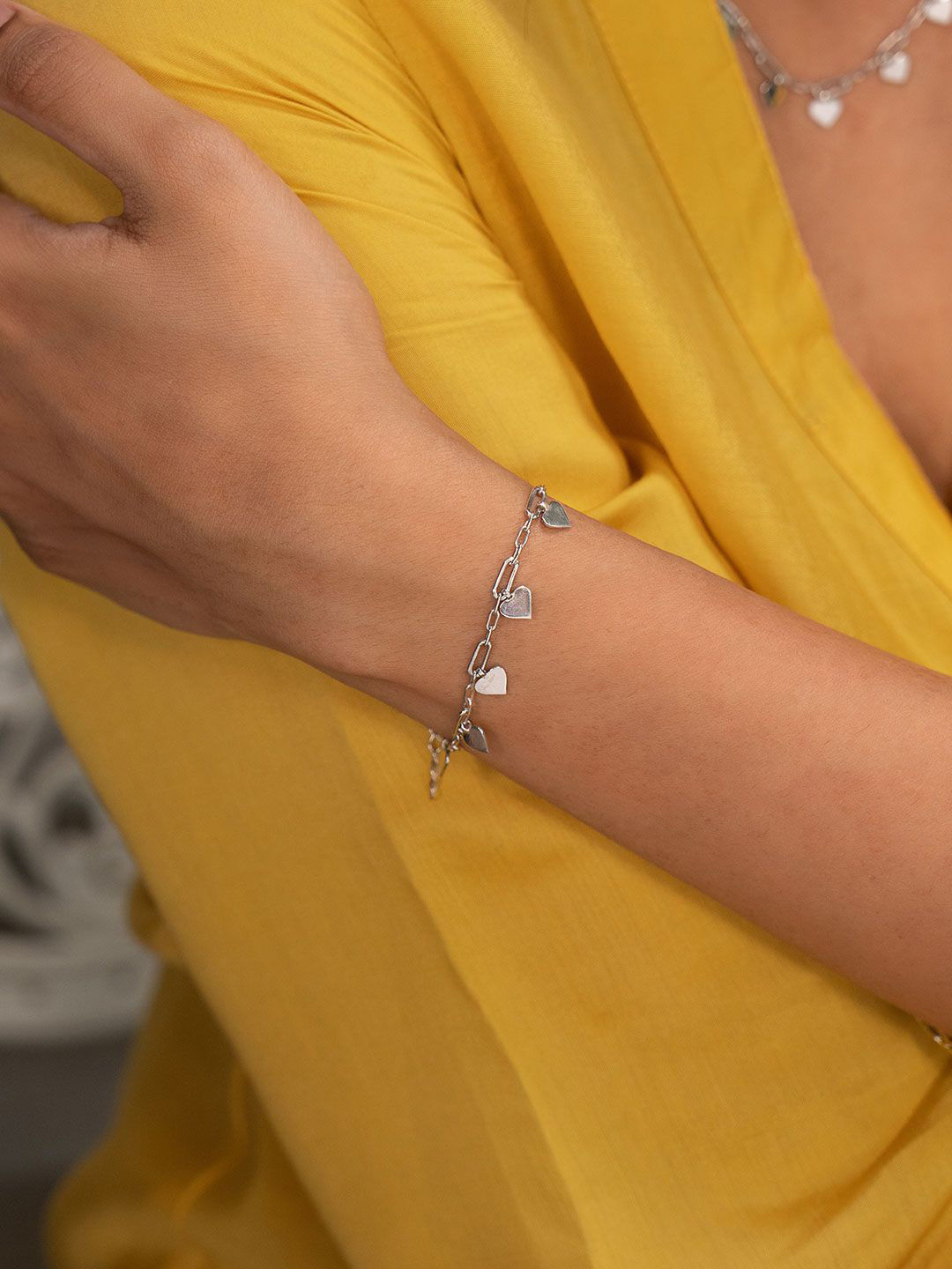 SHAYA Women 925 Silver Charm Bracelet
