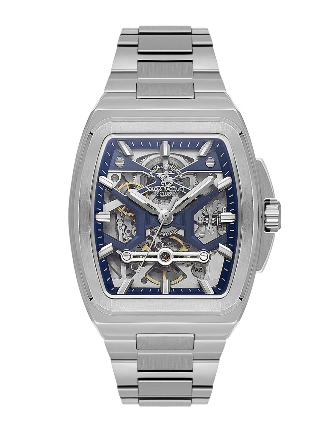 SANTA BARBARA POLO & RACQUET CLUB Men Square Skeleton Dial Analogue Automatic Watch