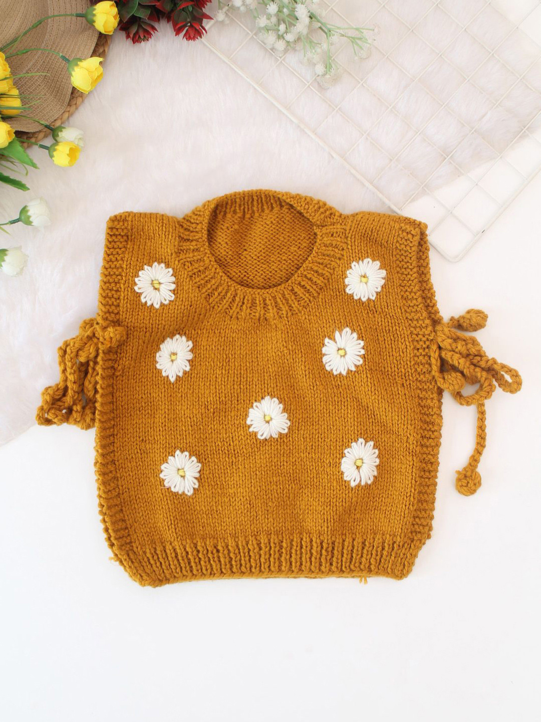 Woonie Kids Tie-up Detailed Quirky Cardigan