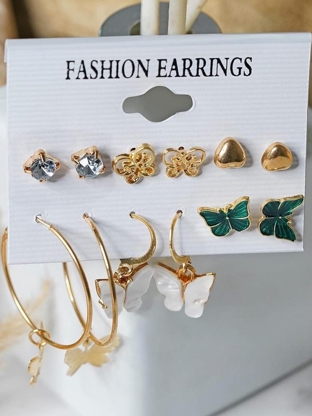 DressBerry Gold-Plated Alloy NA Hoop Earrings