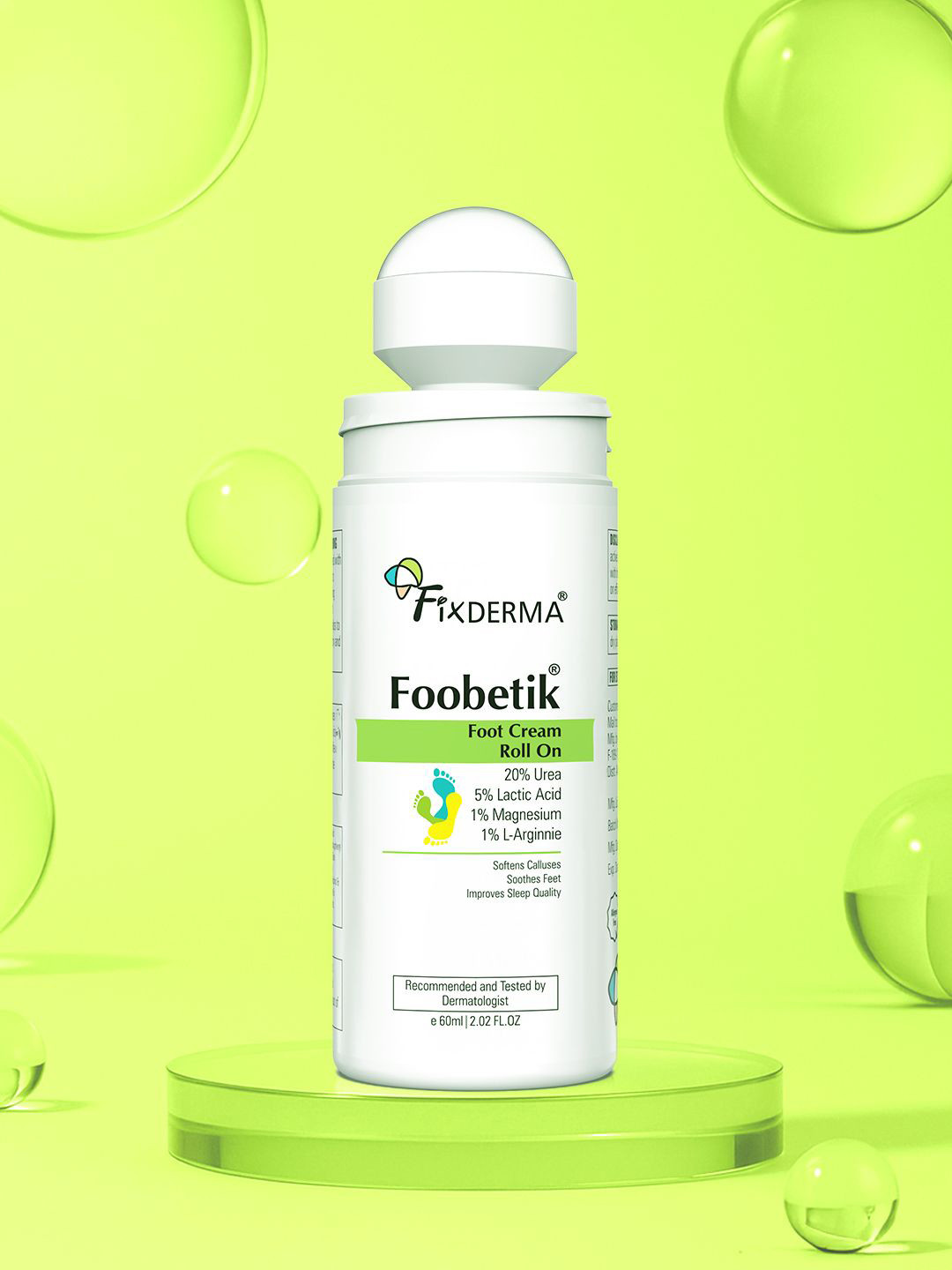 FIXDERMA Foobetik 20% Urea Foot Roll On- 60 ml