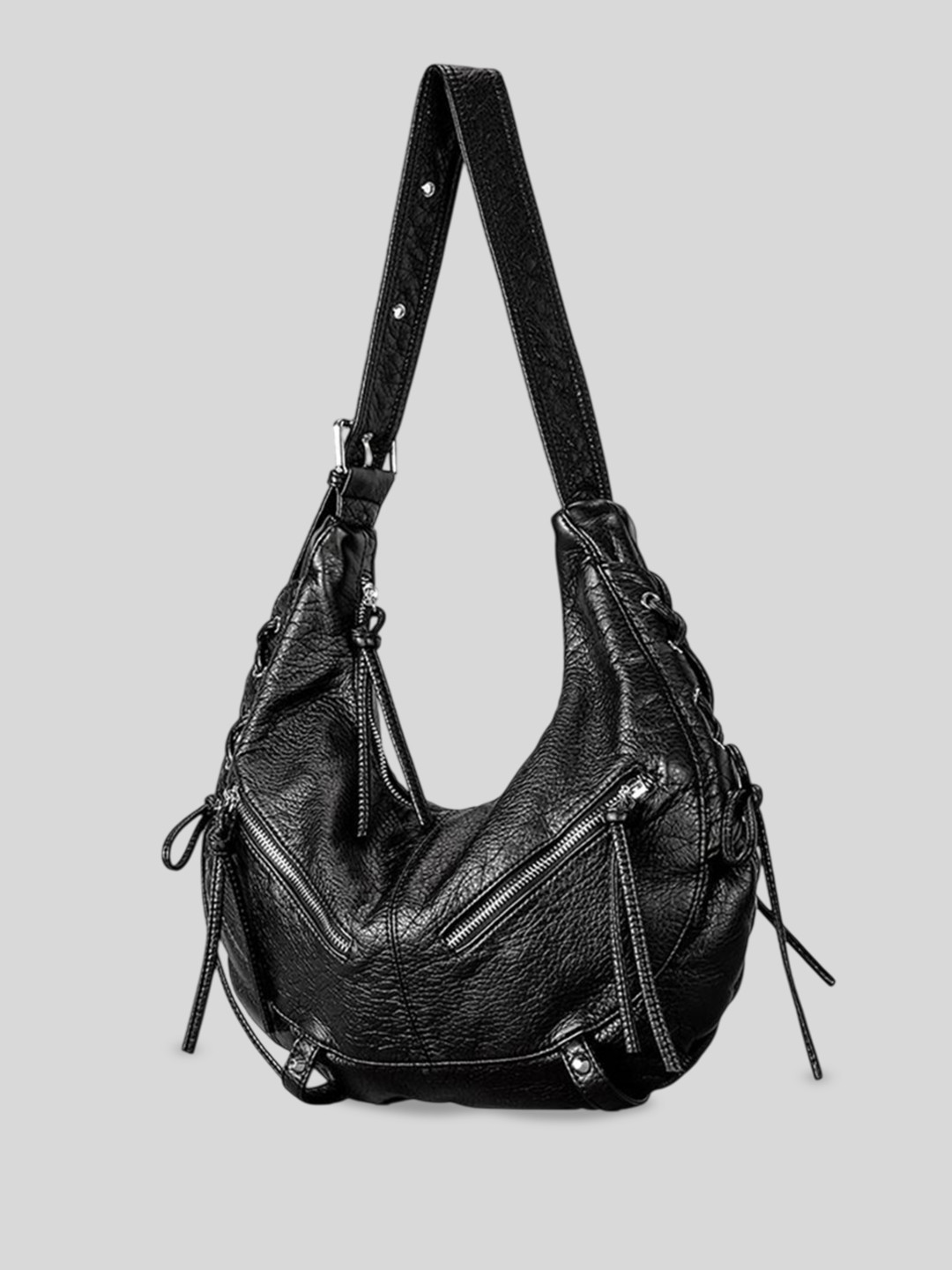CORSICA Half Moon One Handle Zip Detail Sling Bag With Non-Detachable Sling Strap