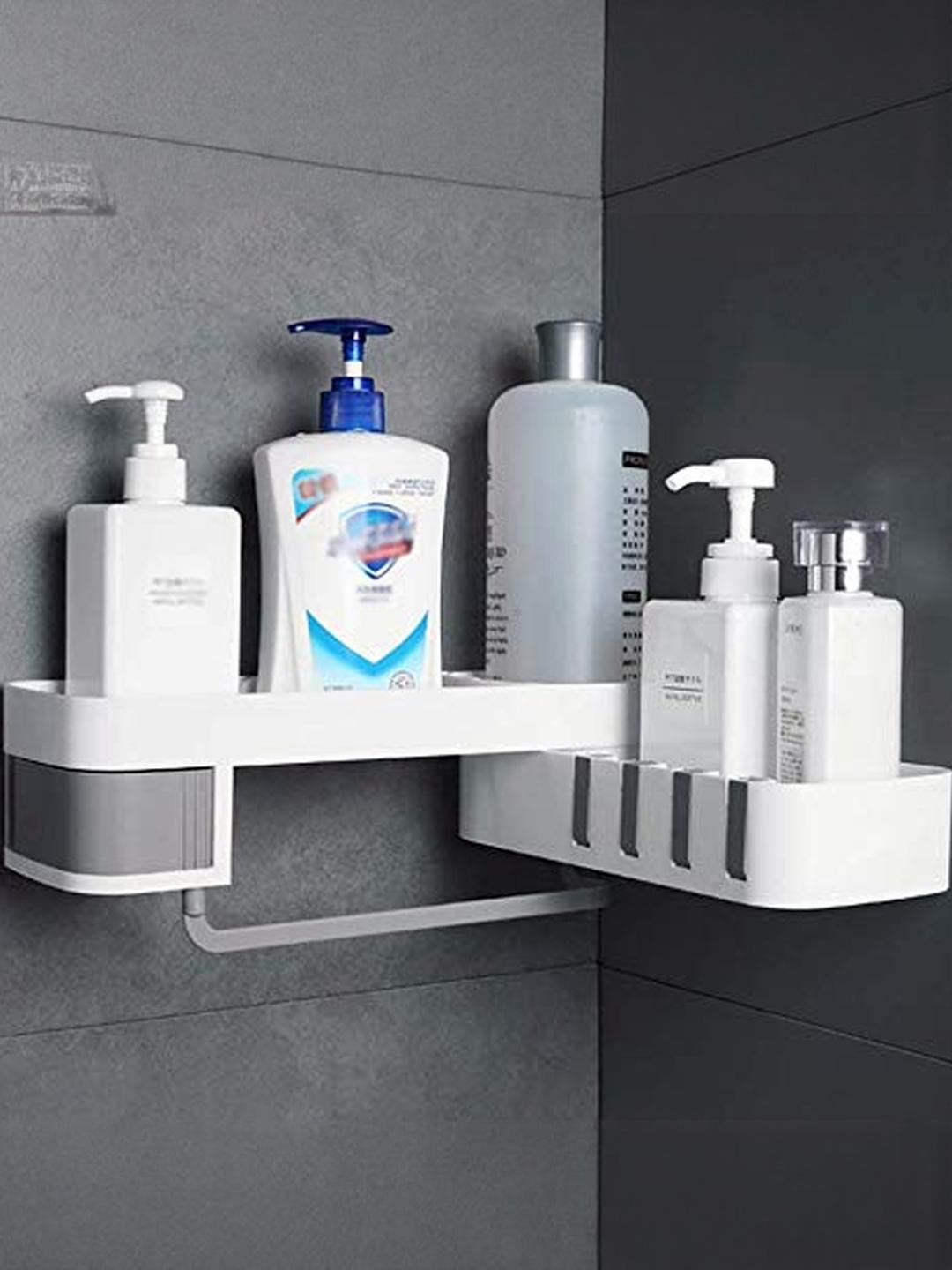 TAGVE White Solid Plastic Bath Accessories Set