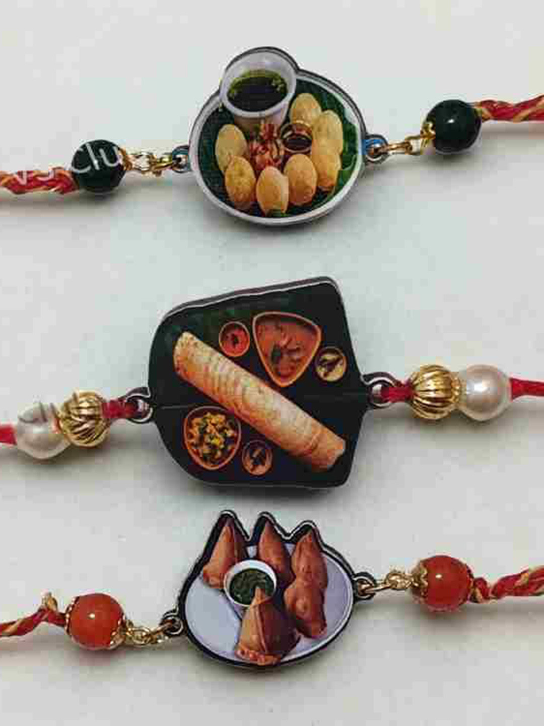 vs club Boys Pack Of 3 Quirky  Food Rakhi