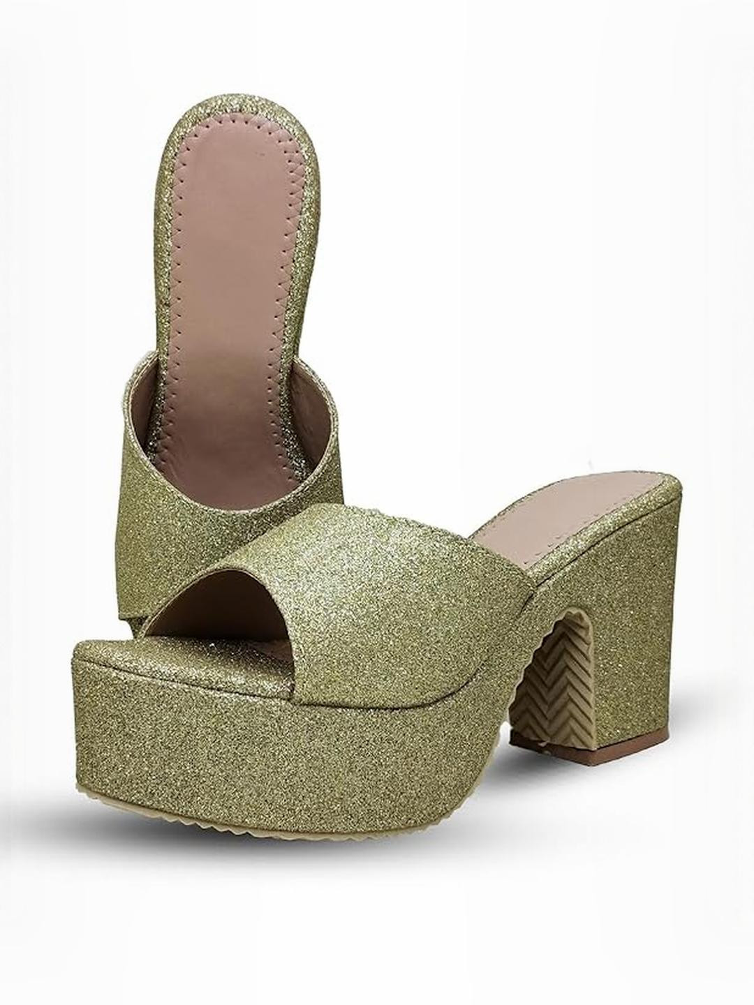 Digni Block Synthetic Peep Toes Heels
