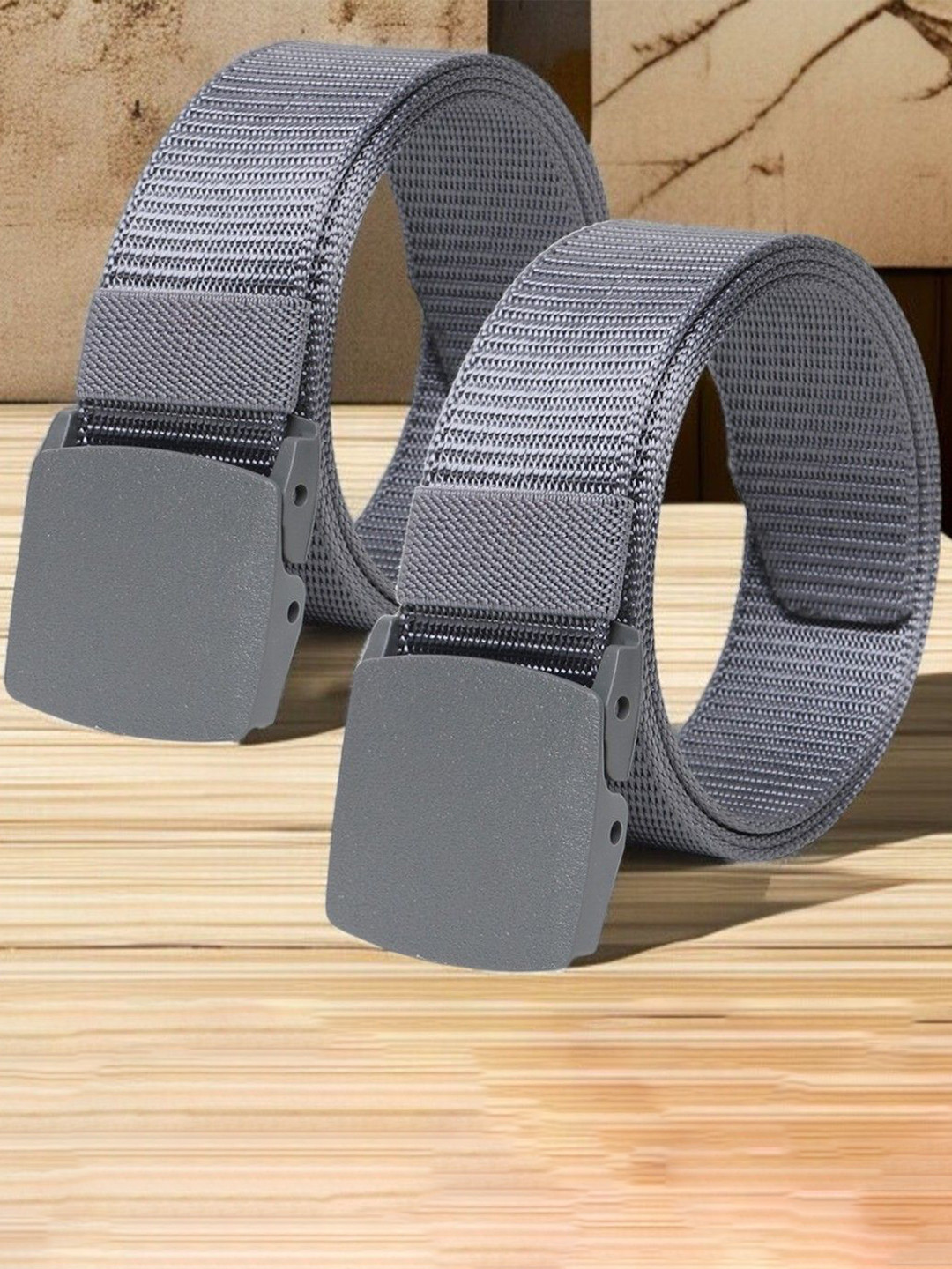 HENEDA Men Textured Pack Of  2 Belt
