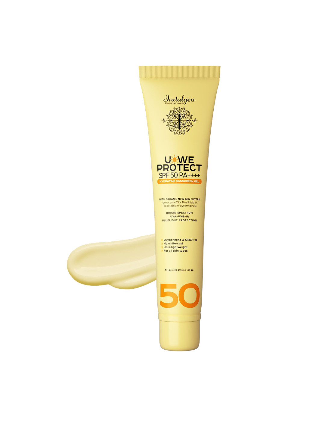 Indulgeo Essentials U-We Protect Ultra Light Sunscreen Gel Spf50 Pa++++ - 50 g