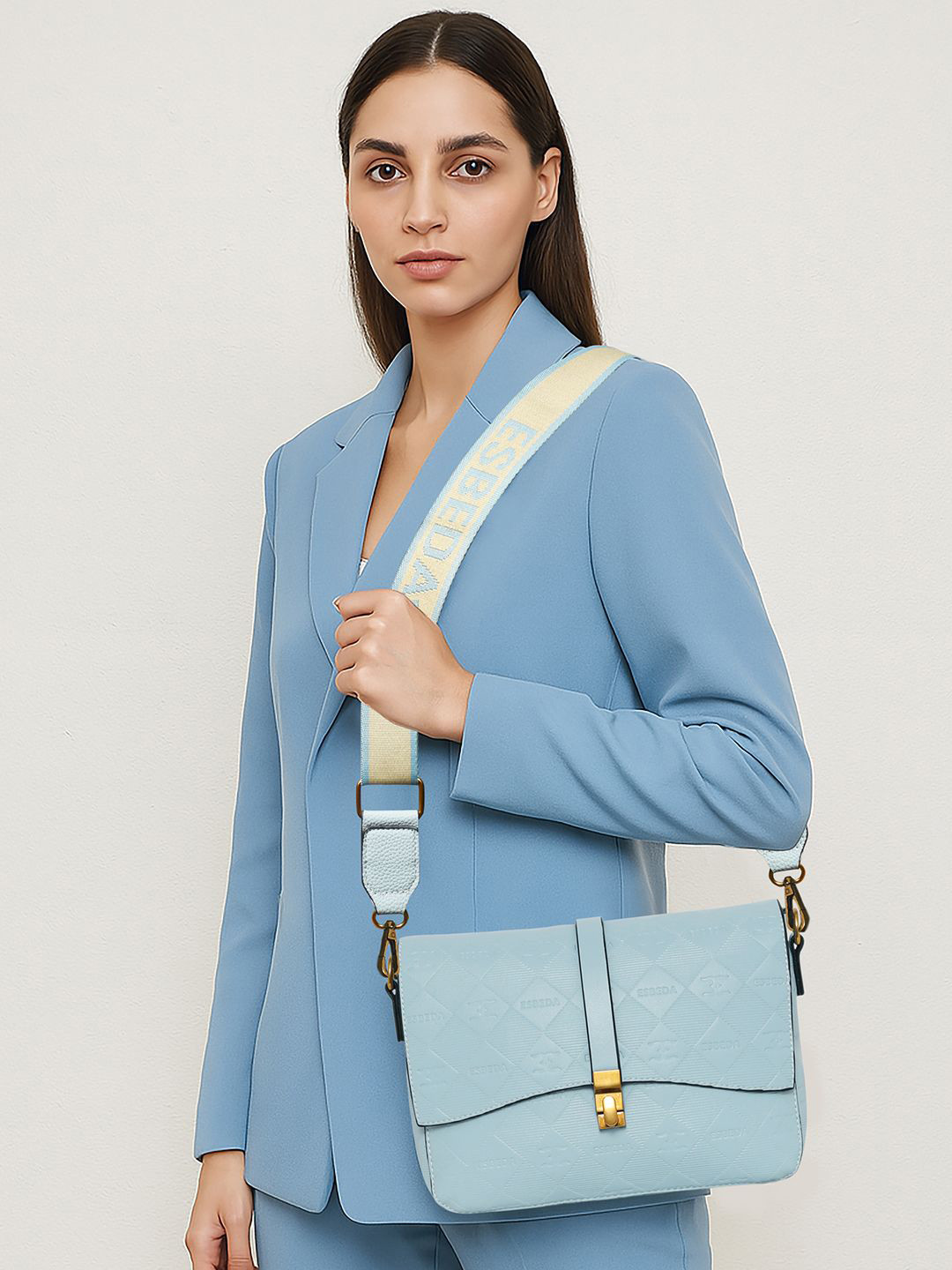 ESBEDA Brand Logo Printed Shopper Sling Bag