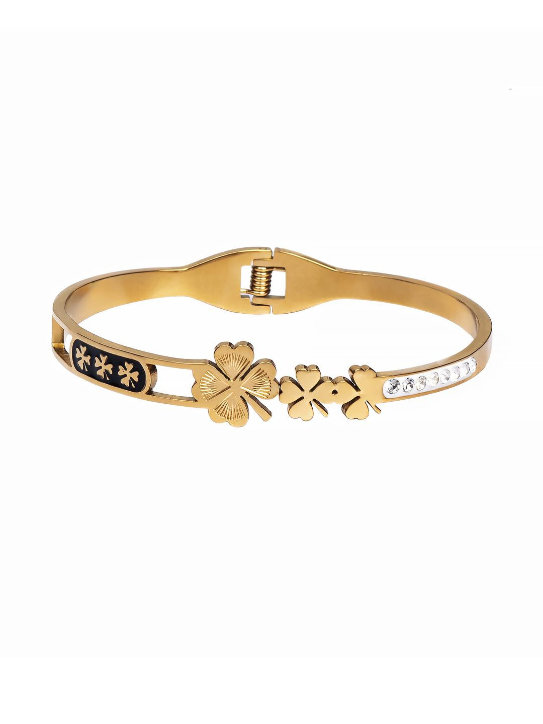 Ashnera Gold-Plated Stainless Steel Zircon Bracelet