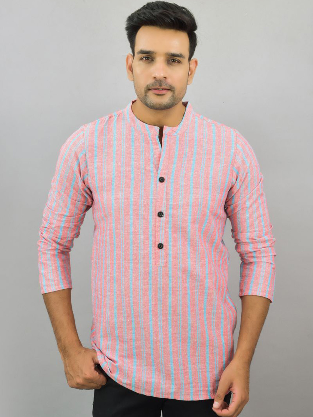 Anouk Rustic Pure Cotton Mandarin Collar Neck Kurtis