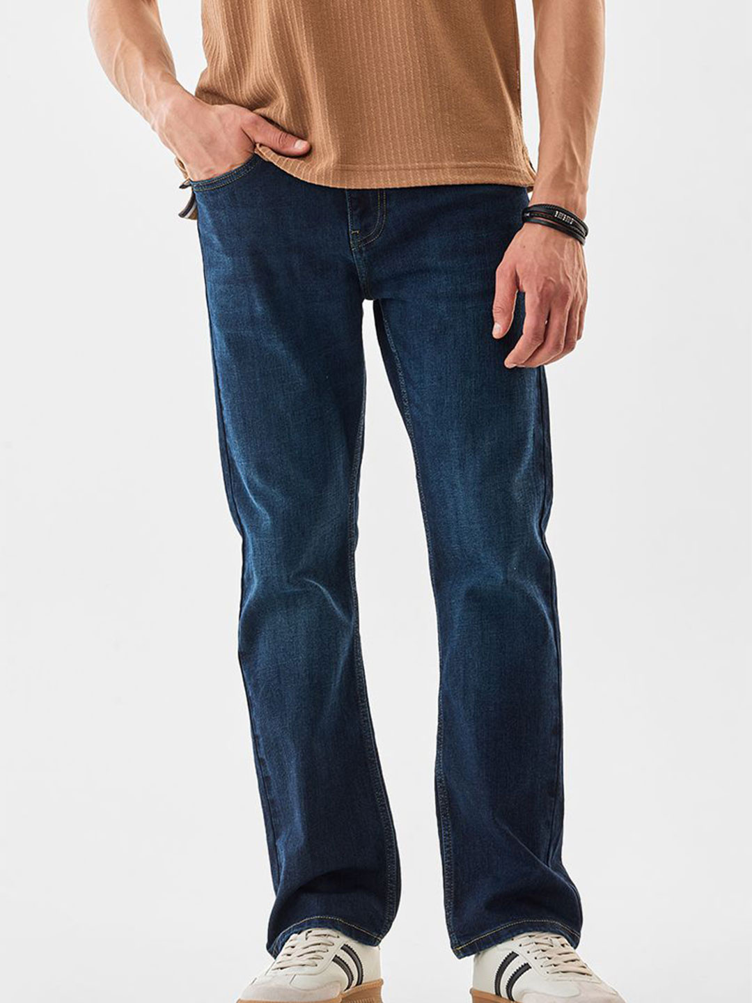 Snitch Men Snitch Indigo Mid-Rise Straight Fit Jeans