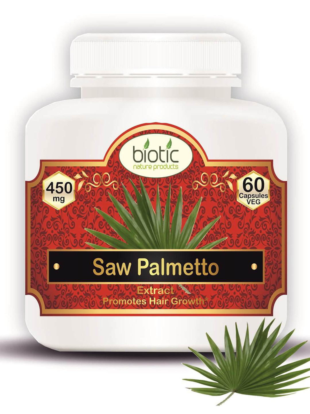 Biotic Saw Palmetto Capsules 450 mg Extract - 60 Pcs