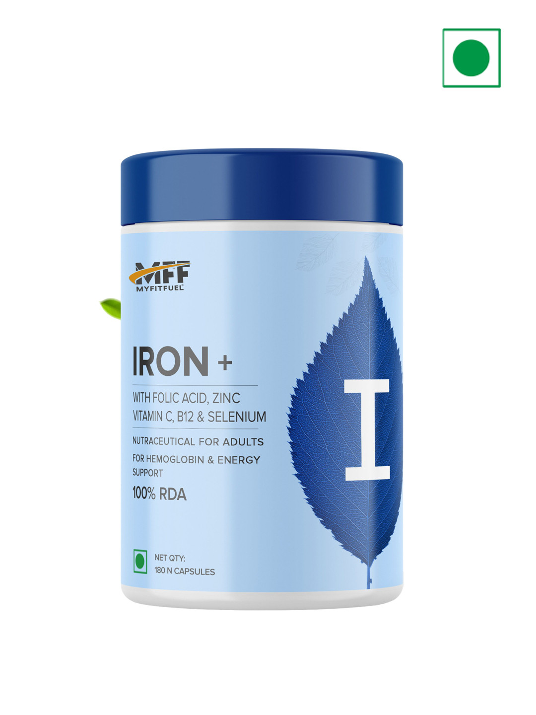 MyFitFuel Iron + With Folic Acid Capsules - 180 Capsules