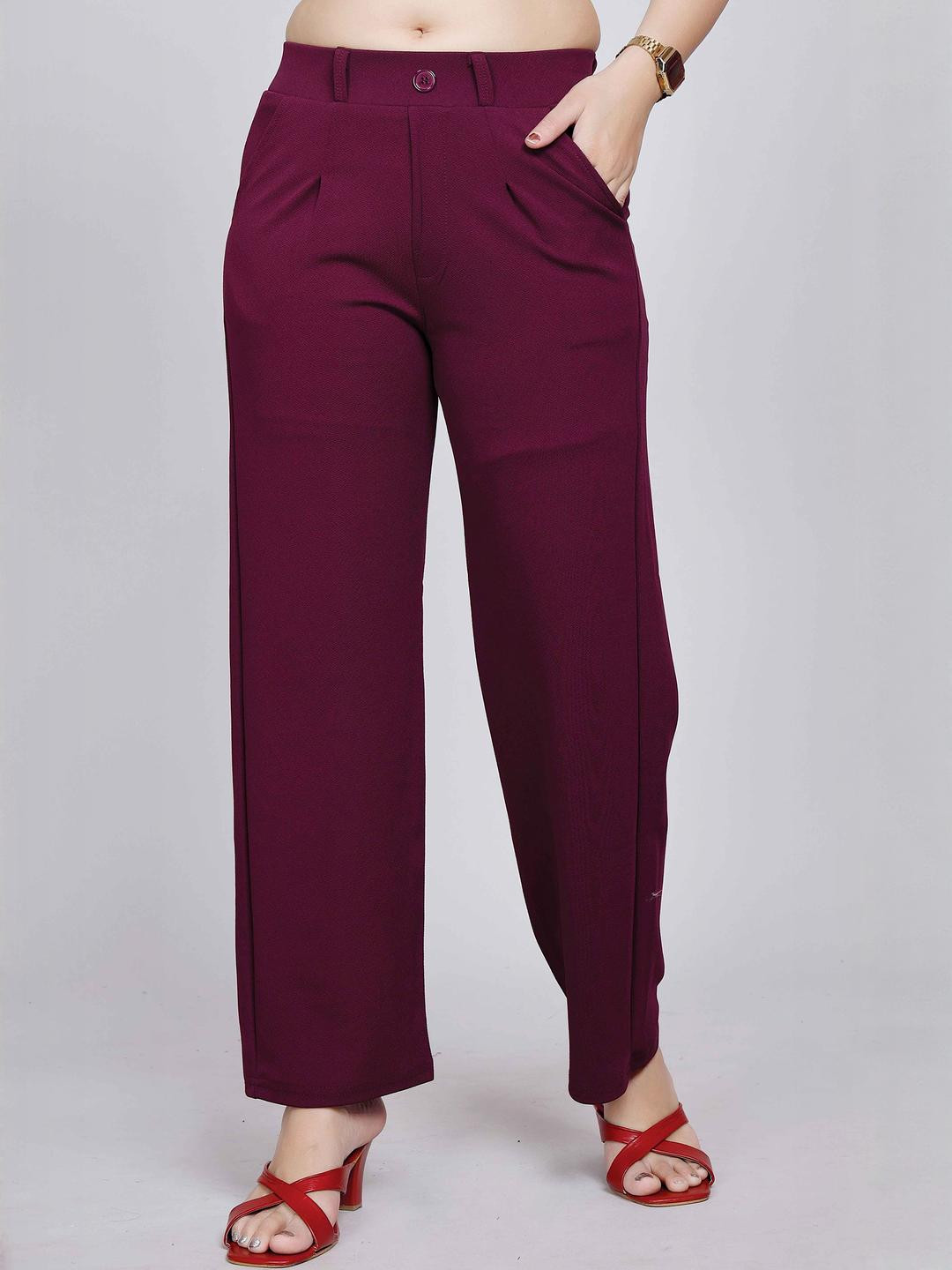 NUCOUTHS Women Super High-Rise Pleated Trousers