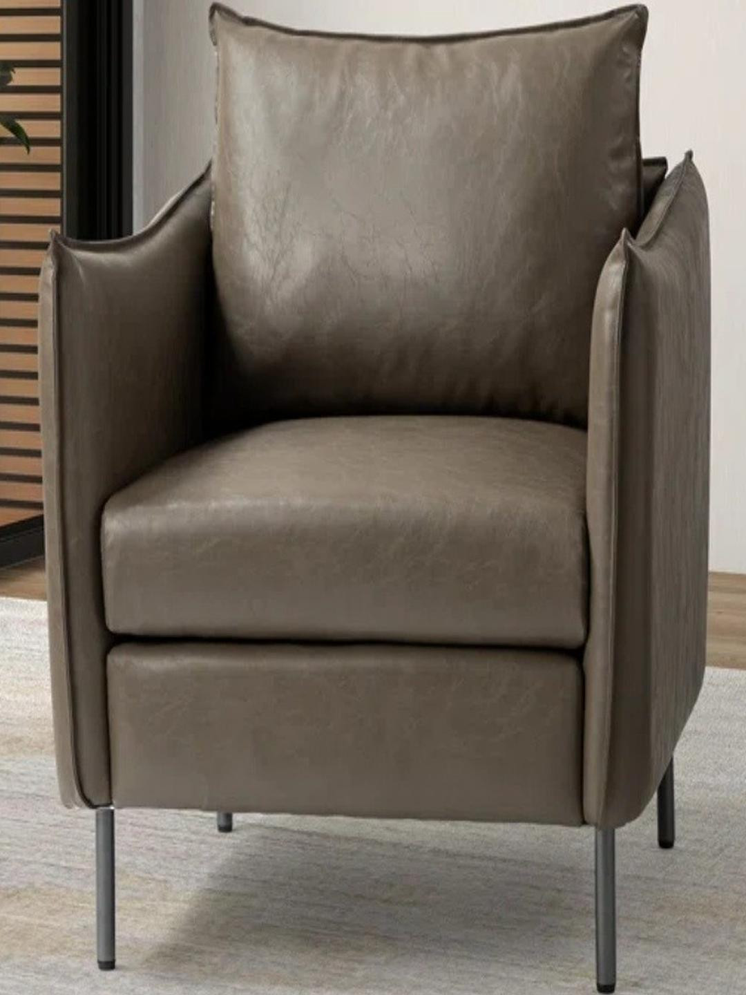 DOE BUCK  Grey Solid Sathow Accent Chair