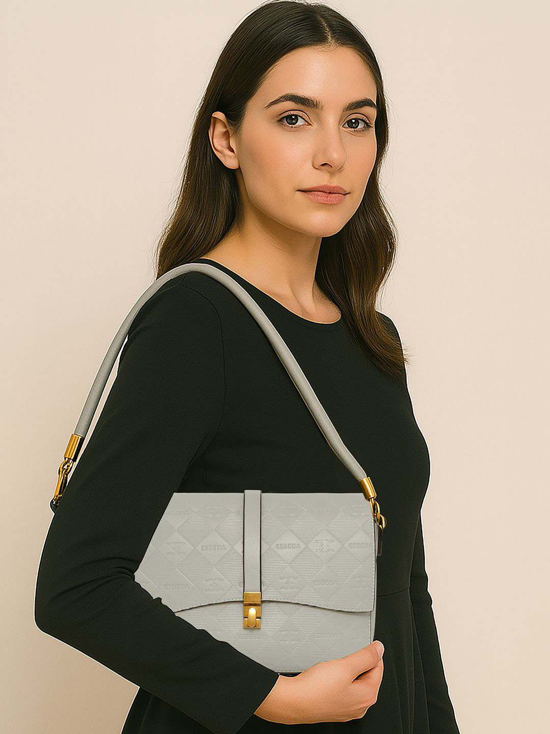 ESBEDA Brand Logo Printed Shopper Sling Bag