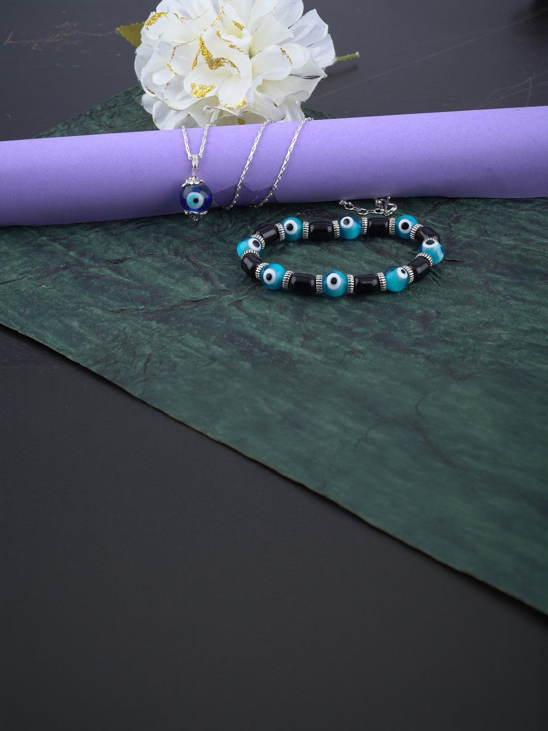 JFL - JEWELLERY FOR LESS Unisex Black Plastic Artificial Beads Bracelet