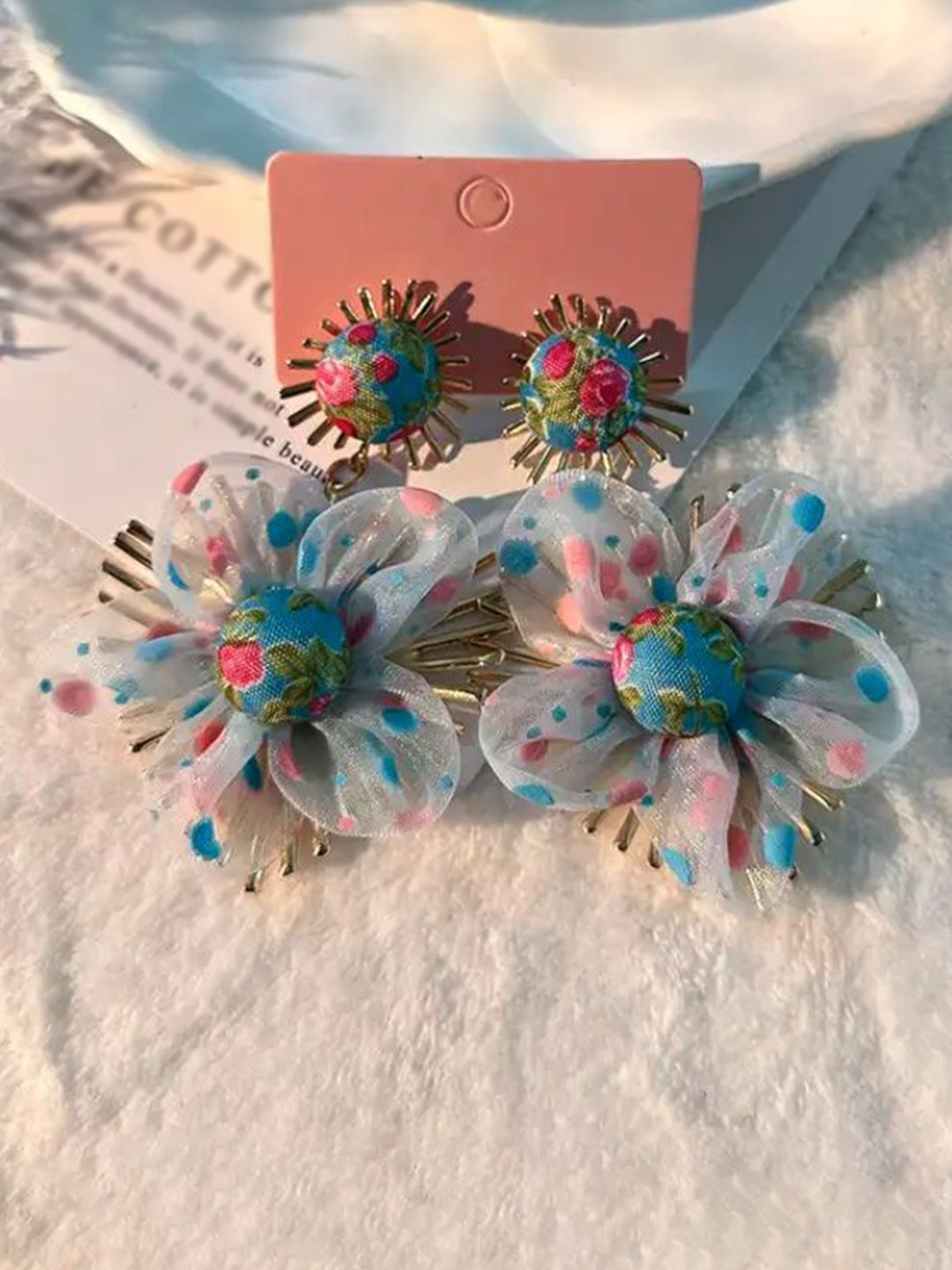 Azaayah Plastic Floral Shaped Drop Earrings