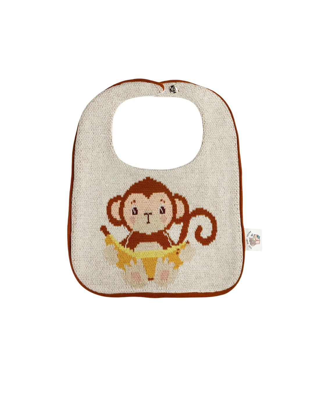 THE BABY TRUNK Infants Monkey Printed Cotton Bib