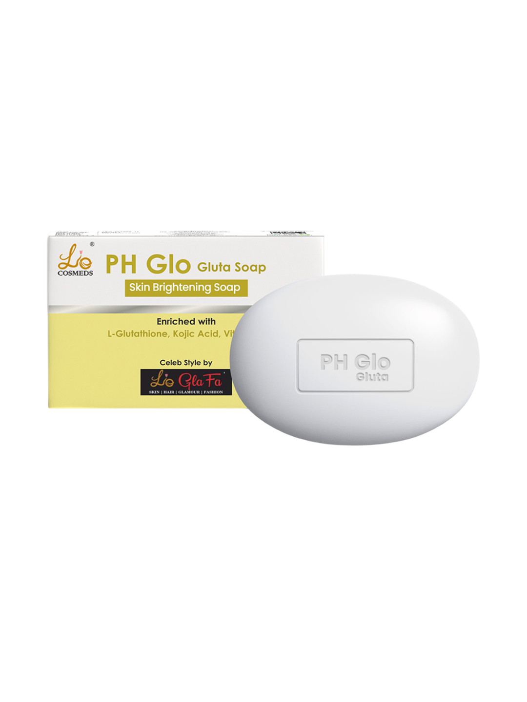 Lio Cosmeds Set Of 6 PH Glo Gluta Soap Enriched With Kojic Acid - 75 g Each