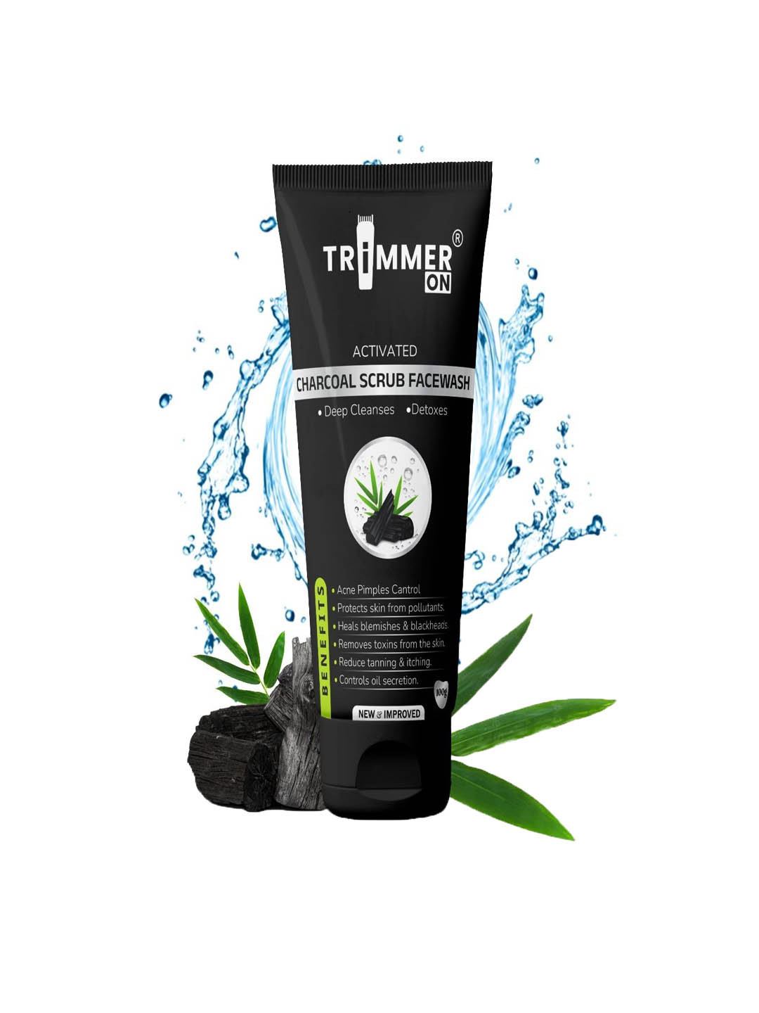 Trimmer on Set Of 3 Activated Charcoal Scrub & Face Wash - 100 g Each