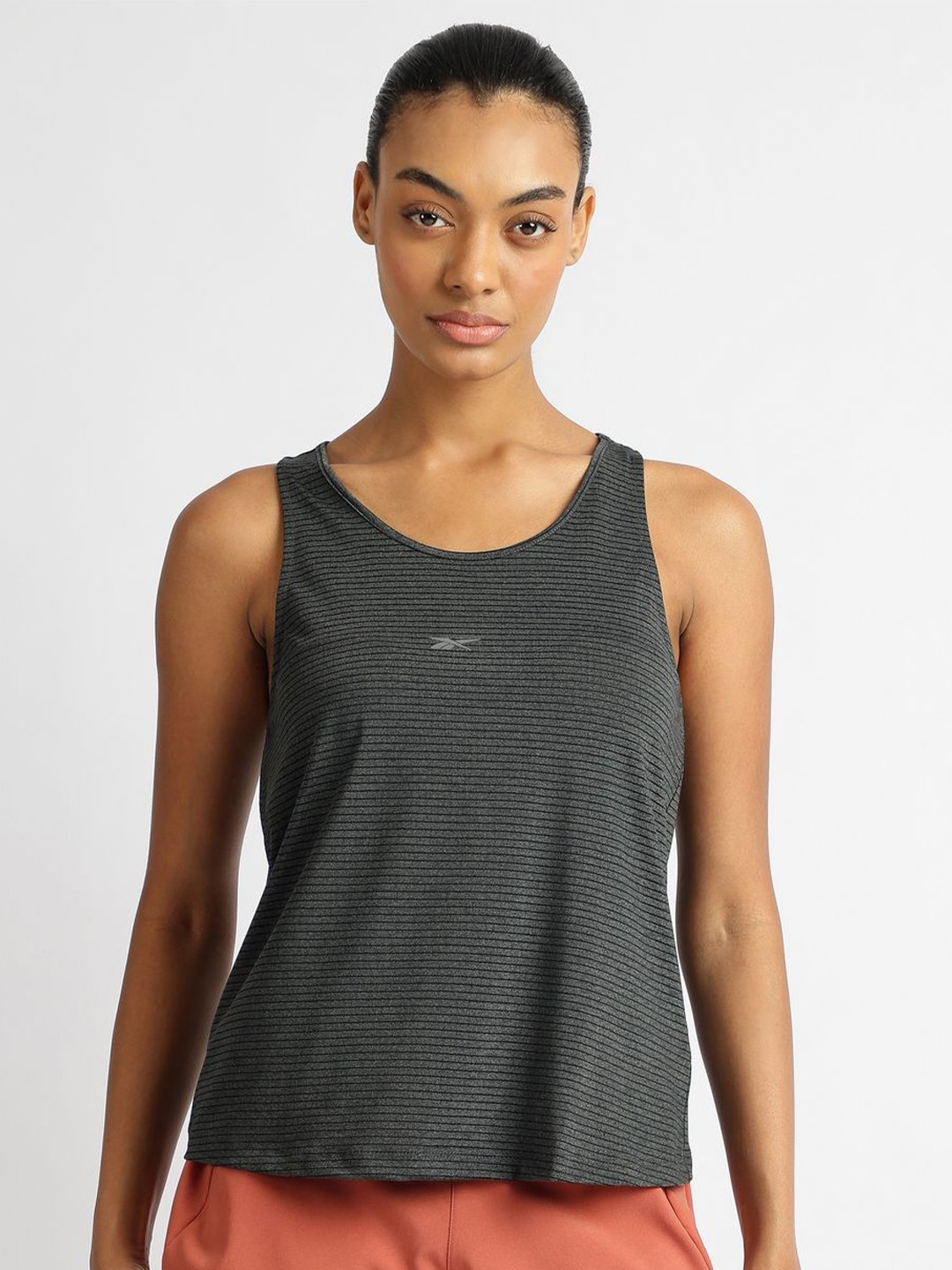 Reebok Women Striped Scoop Neck Tank Top