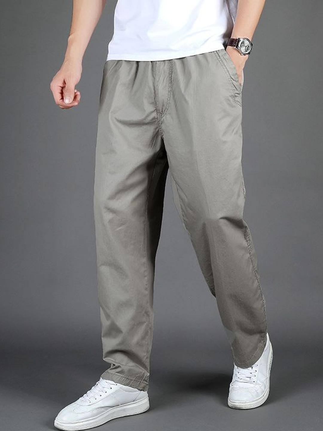 StyleCast x Revolte Men Regular Fi Low-Rise CottonTrousers