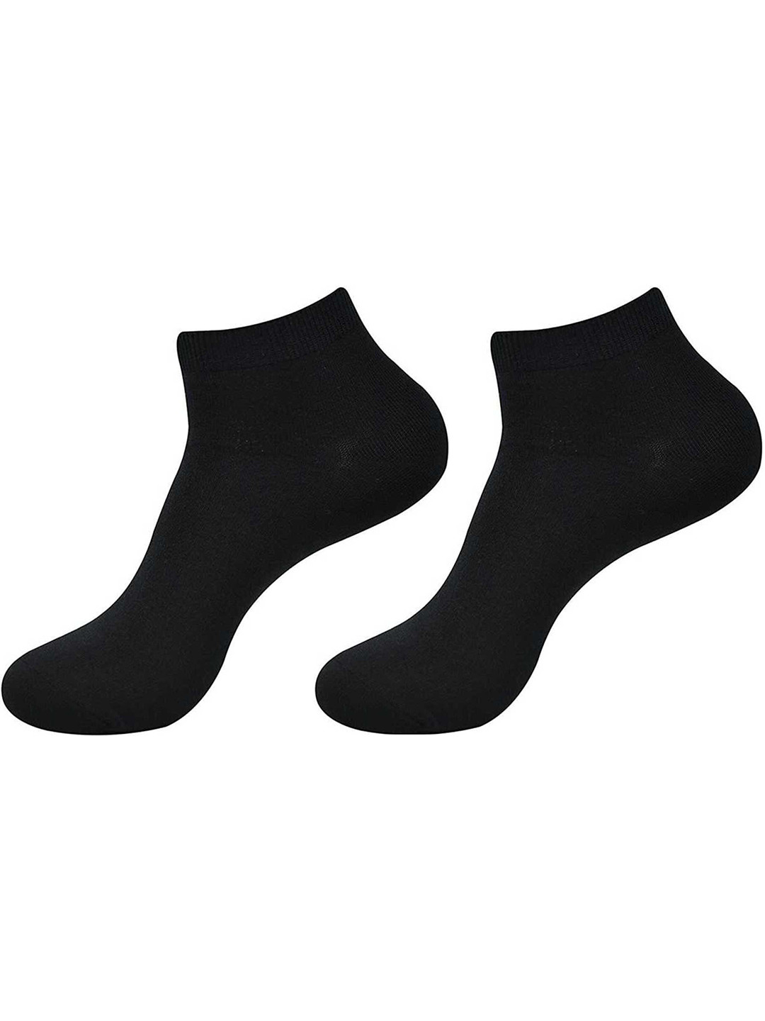 Akeeta Pack of 2 Black Plain Lycra Ankle Socks