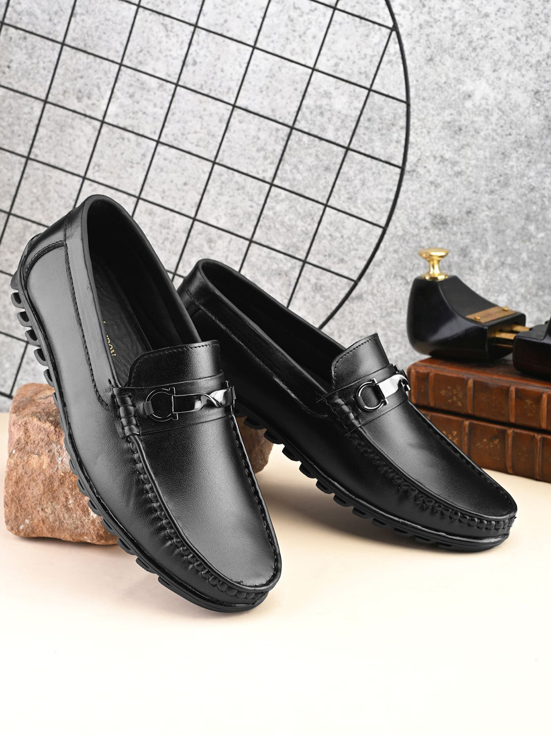 FELELOZ LONDON Men Genuine Leather Formal Loafers