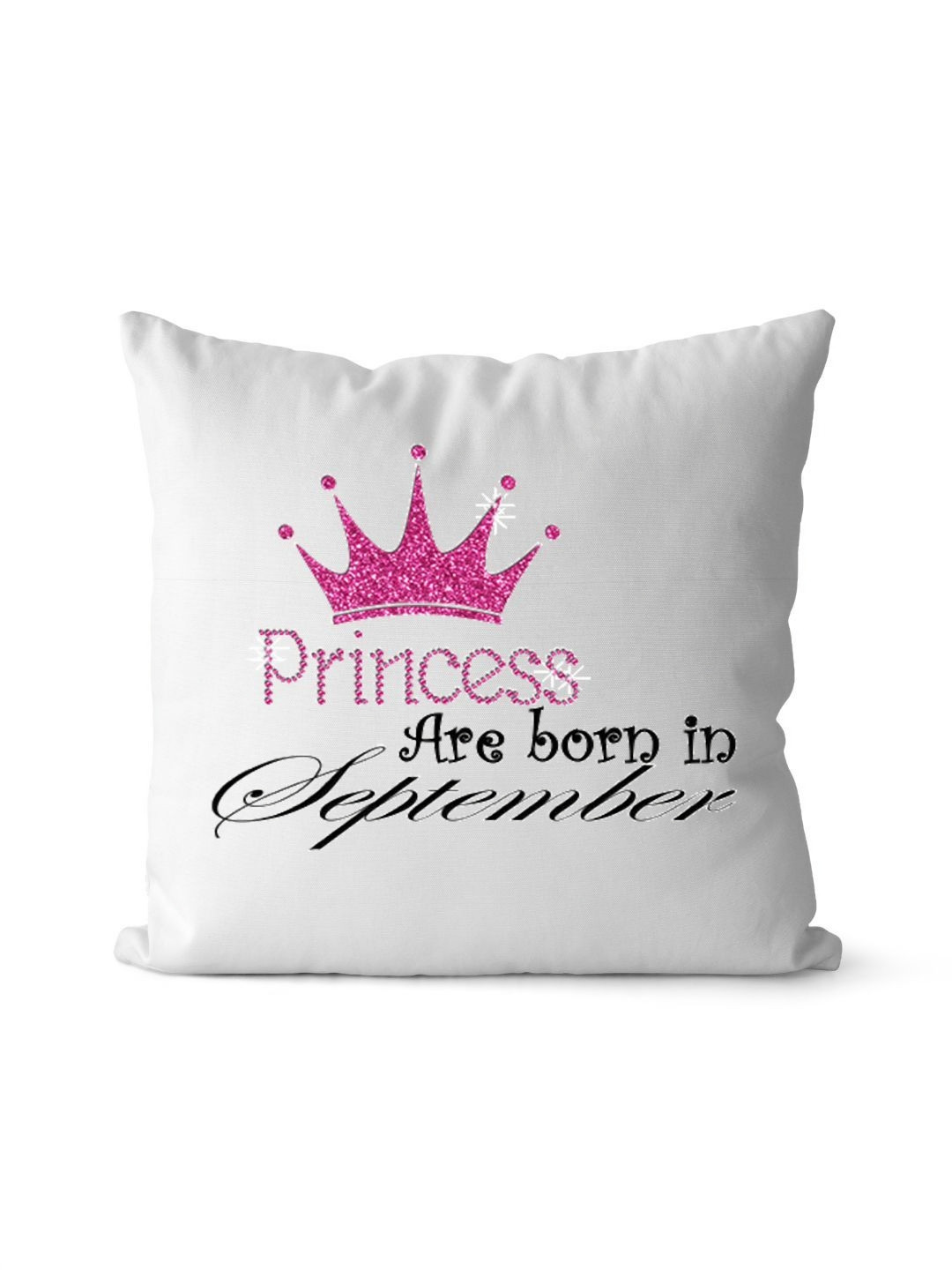 Loops n knots Princess Crown on Top princess Printed Square Shaped Pre-Filled Cushions