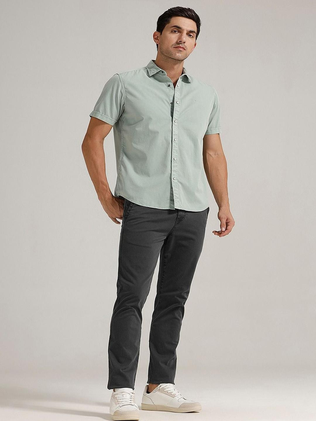 Basics Men Drift Fit Cotton Stretch Twill Trouser