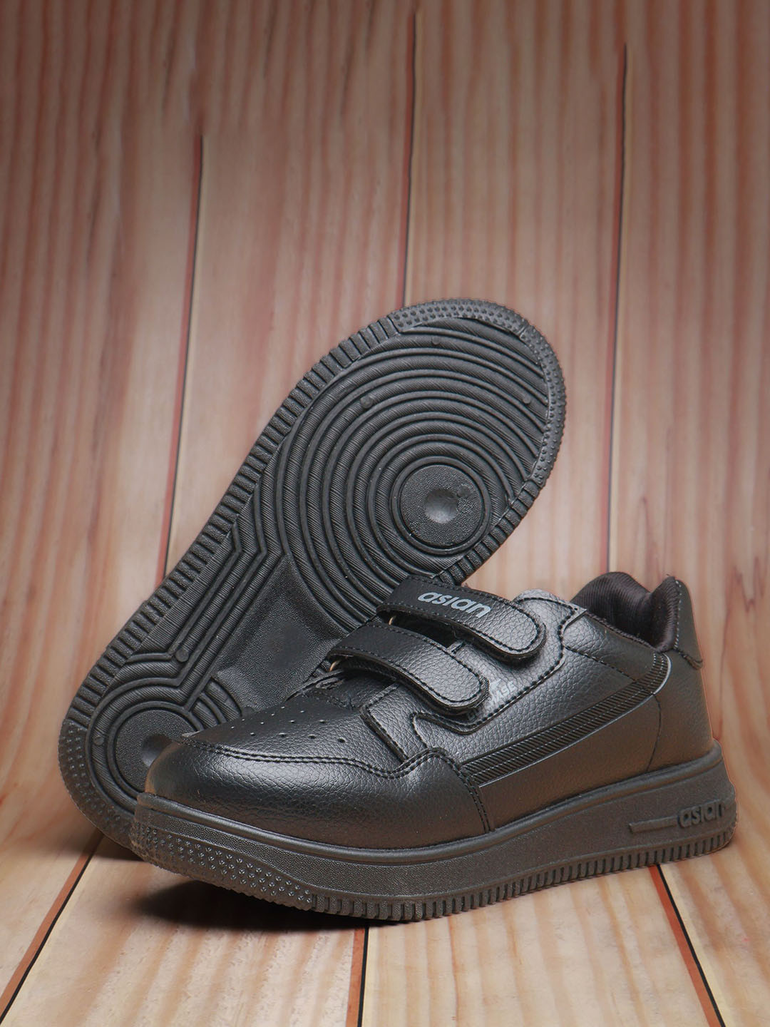 ASIAN Thunder Kids Perforations Round Toe Velcro Sneakers