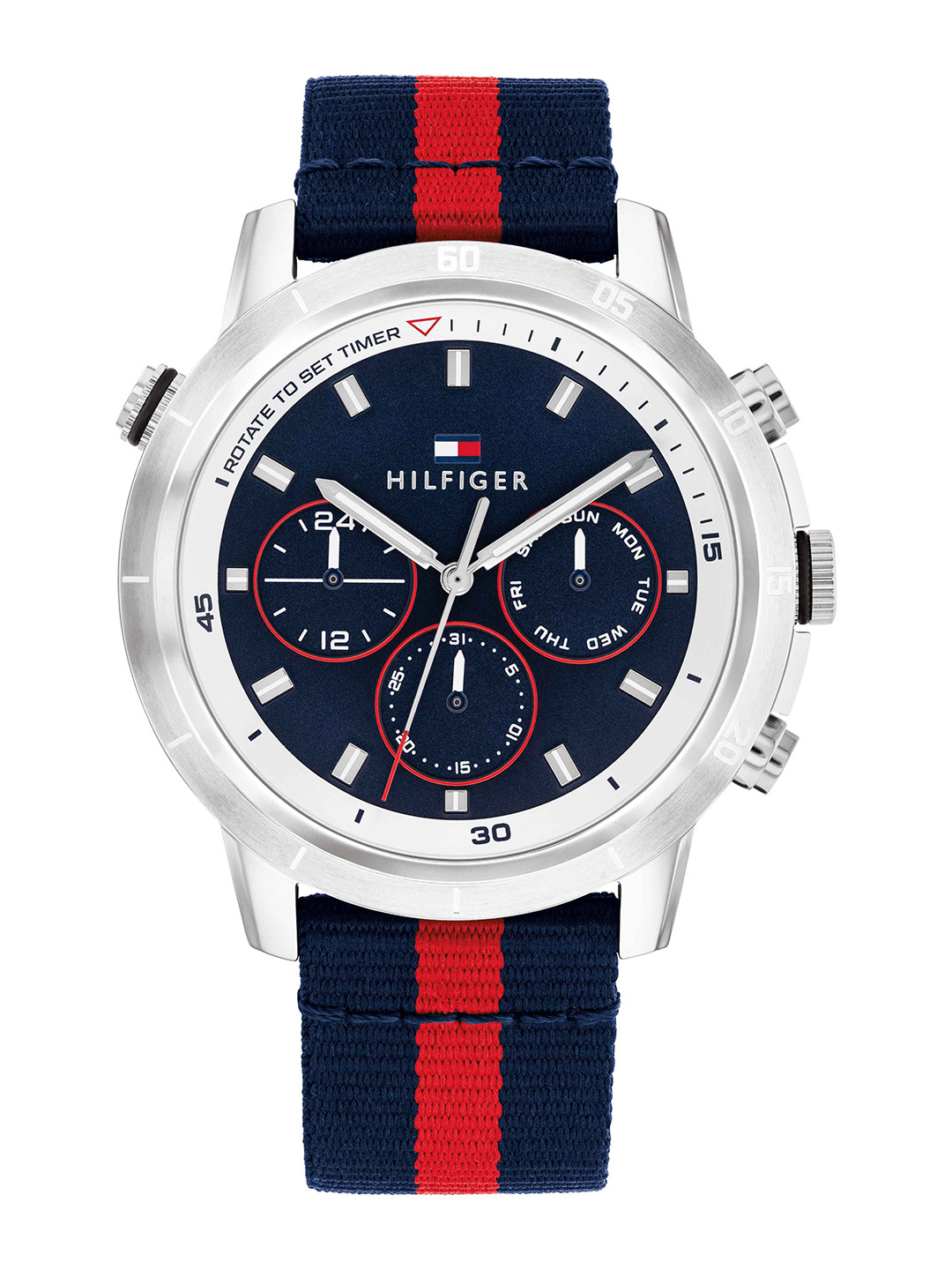 Tommy Hilfiger Sport Round Dial Men's Leather Watch - TH1792124W