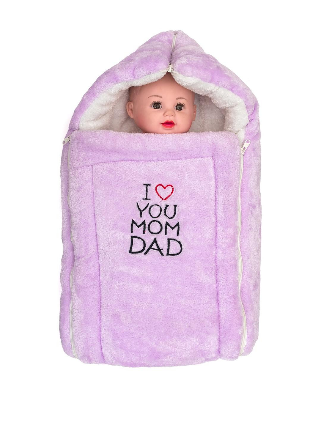 SIDLY PIDLY Unisex Baby Lavender Double Layered Supersoft Sleeping Bag
