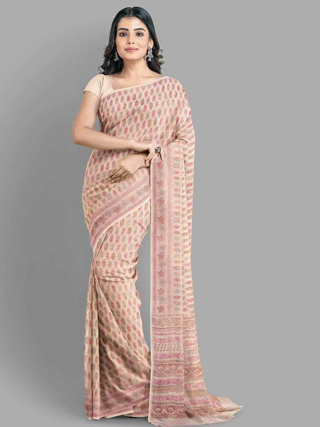 The Chennai Silks Banarasi Tissue Saree With Blouse