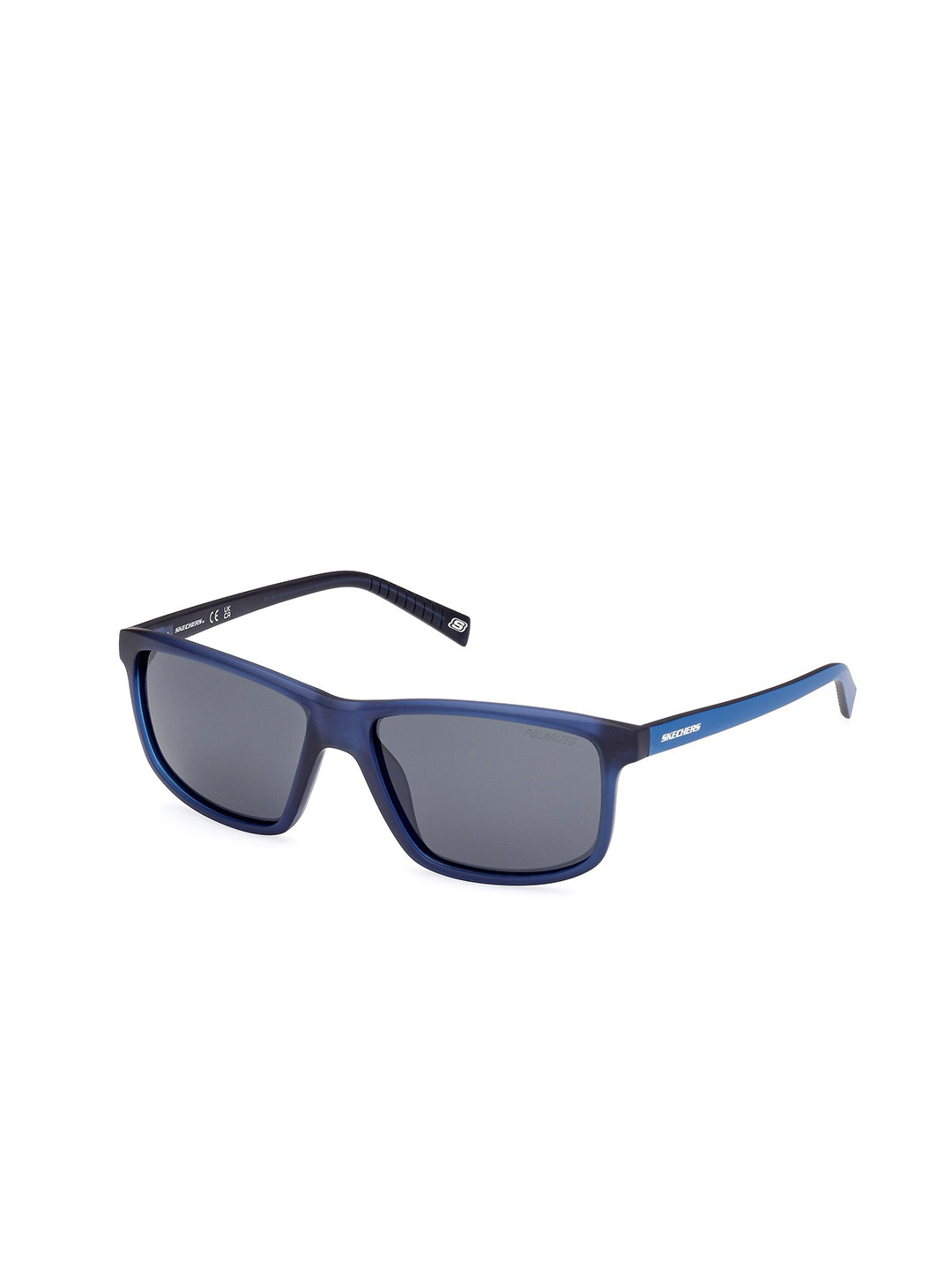 Skechers Men UV Protected Full Rim Square Sunglasses With UV Protected Lens SE6291 57 90D