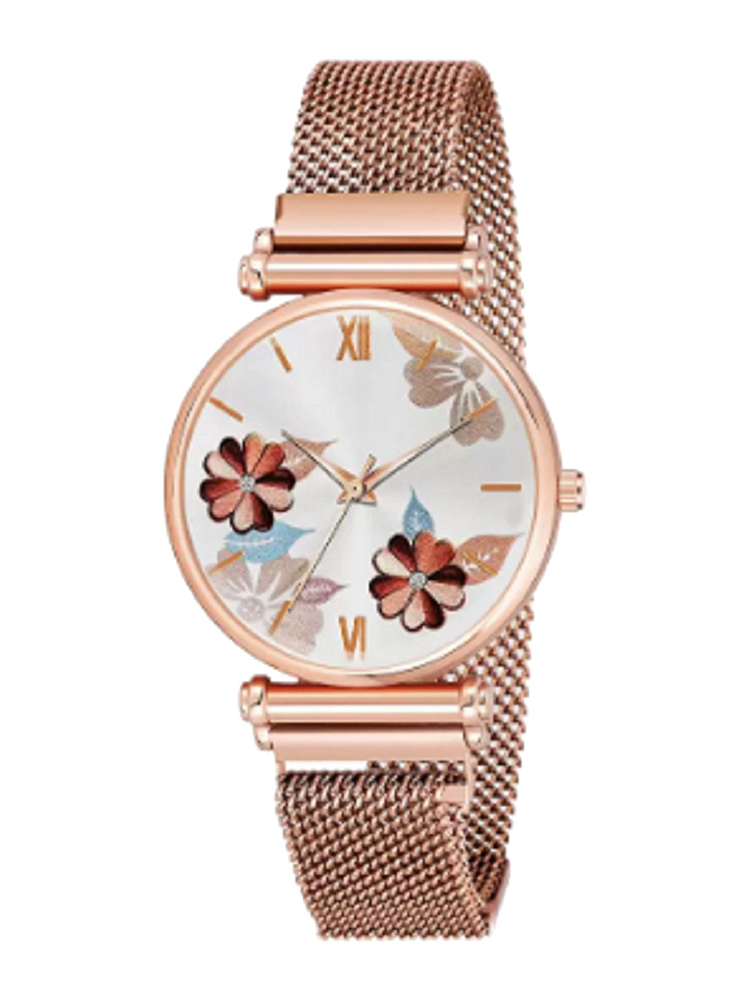 Miss Perfect Women Printed Round Dial & Bracelet Style Straps Analogue Watch LJ430