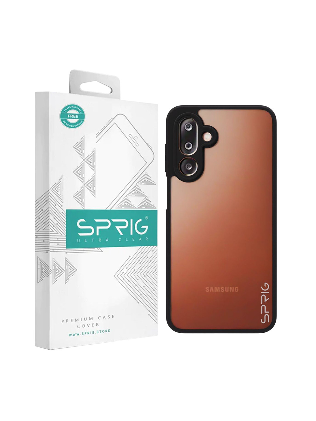 SPRIG Samsung Galaxy F36 Matte Black Transparent Back Cover