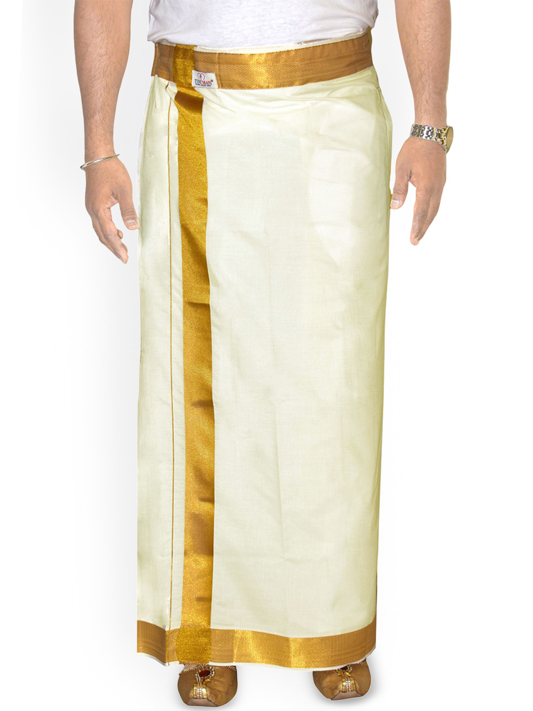 TUNI MANI Men's Cotton Welcro Pocket Dhoti/Adjustable for all size