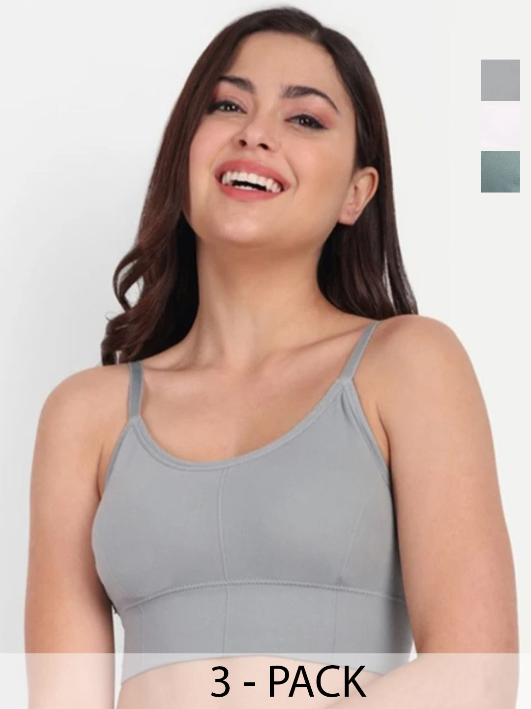 KAMINI Women Pack Of 3 Solid Full Coverage Lightly Padded Bra