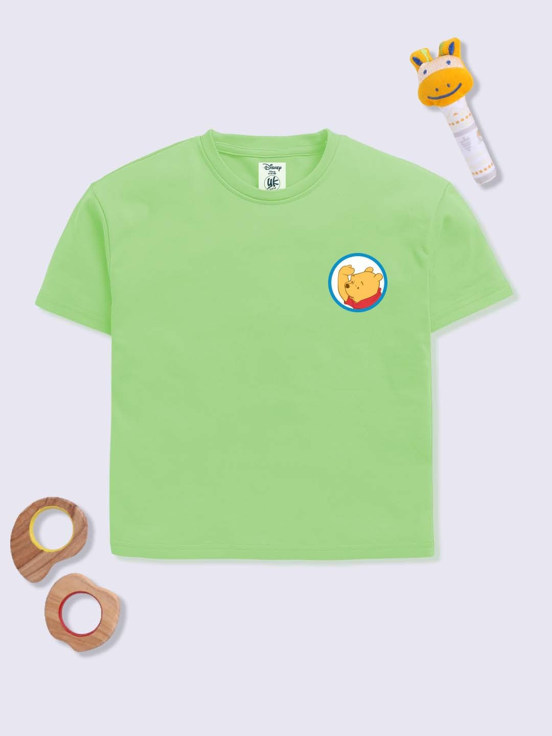 YK Disney Boys Winnie The Pooh Printed Cotton T-Shirt