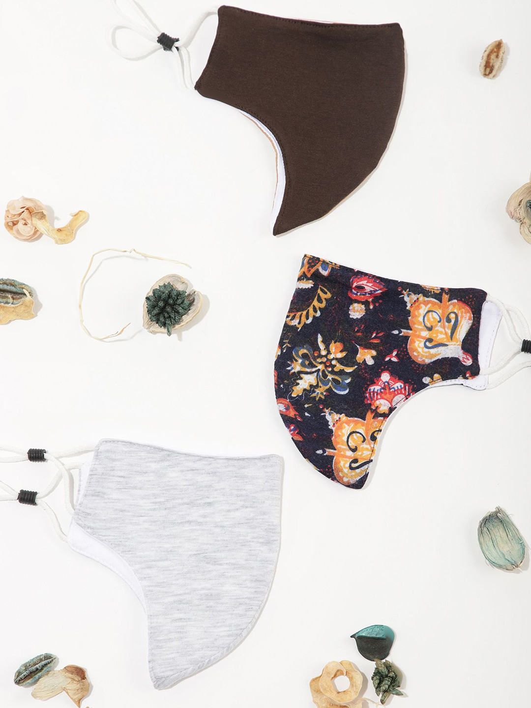 LULU & SKY Pack Of 3 Printed Reusable Outdoor Masks