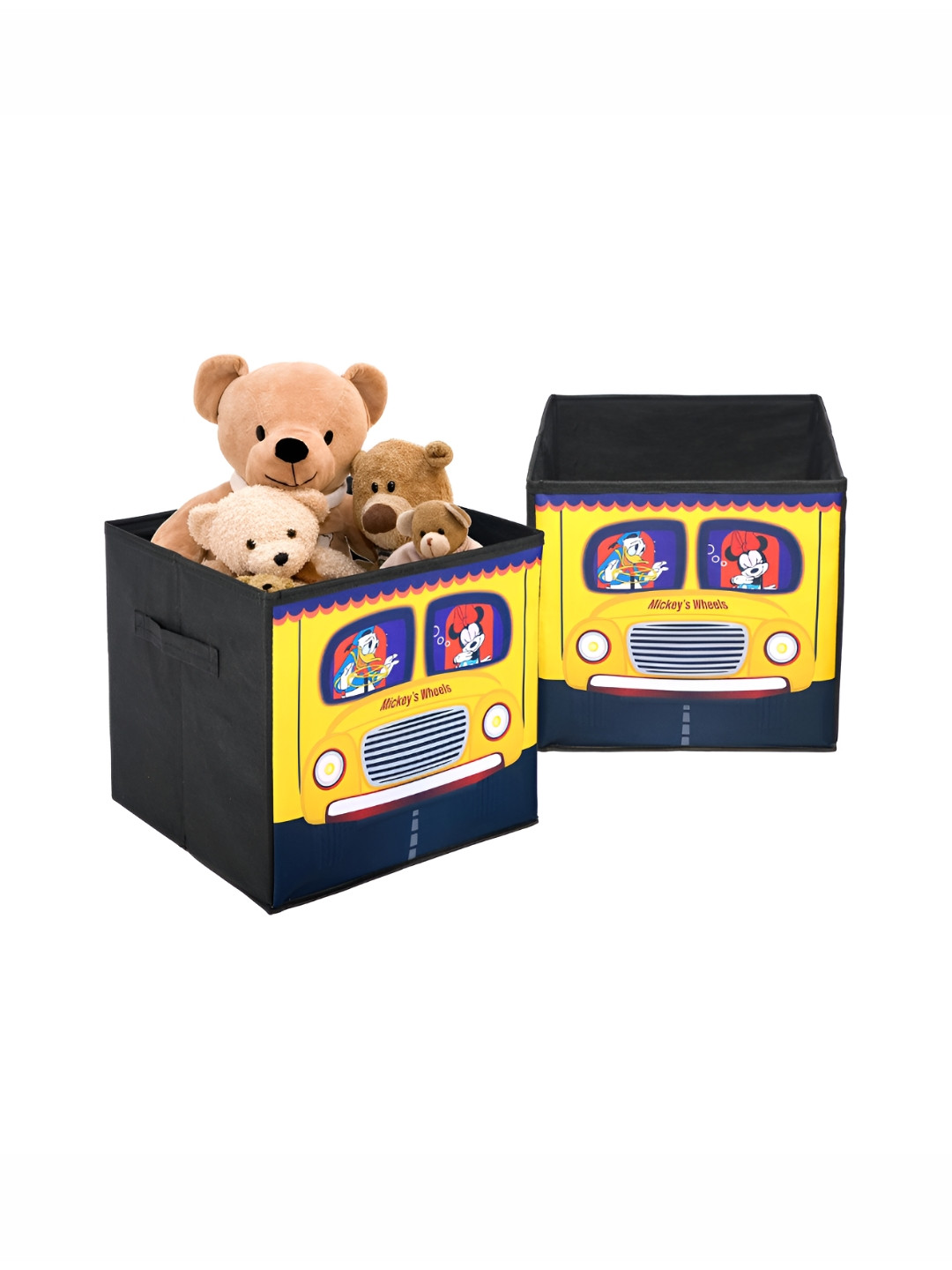 Aura Black & Yellow 2 Pieces Disney Mickey Printed Multi-Utility Organisers