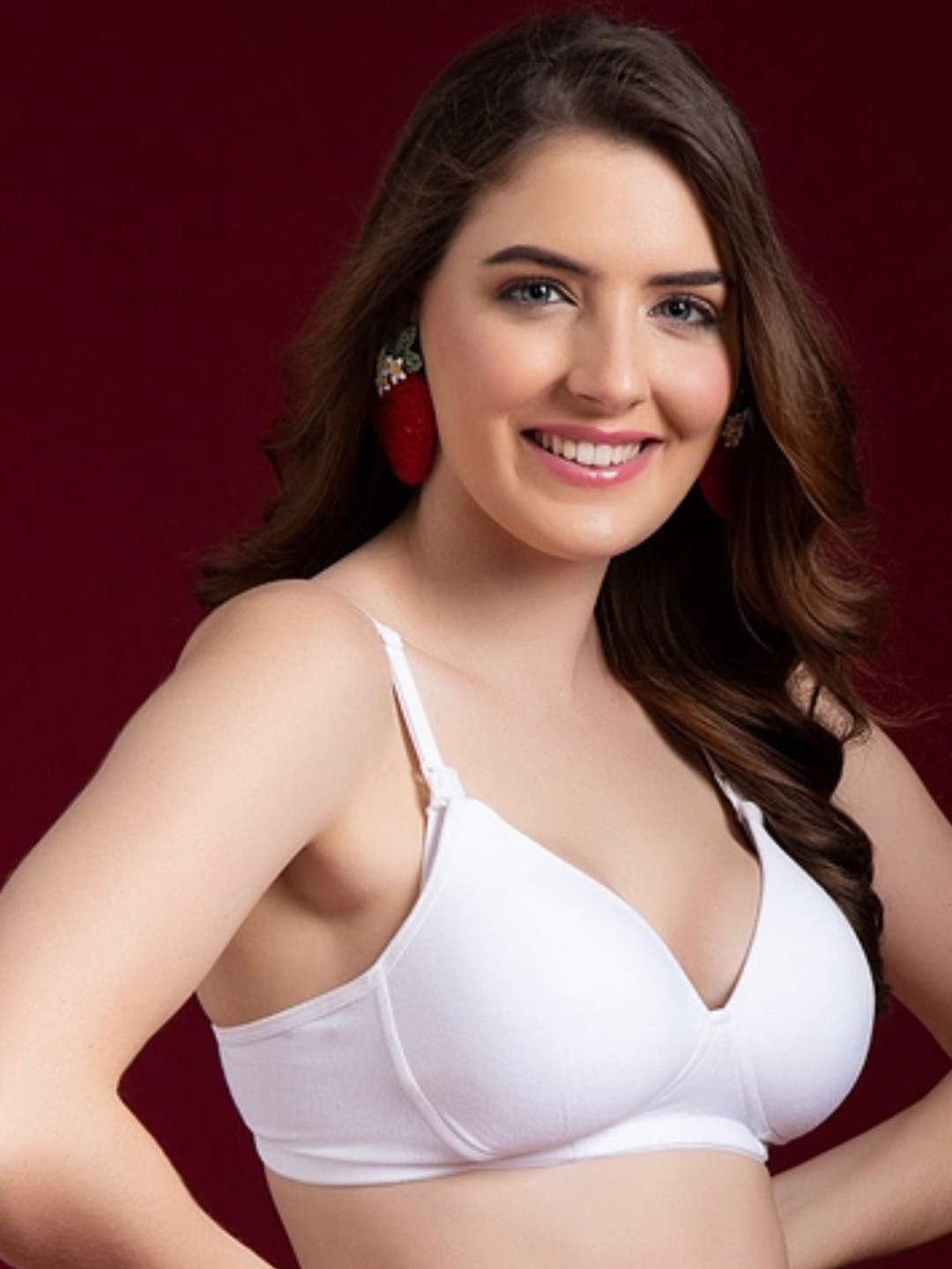 FEMSIE Women Half Coverage Lightly Padded Non-Wired Seamless T-shirt Bra