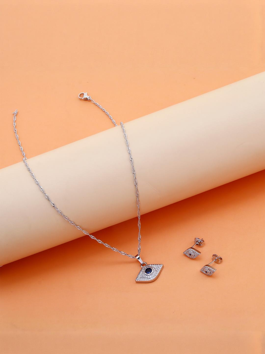 Archies Protective Gaze Pendant with Earring Set