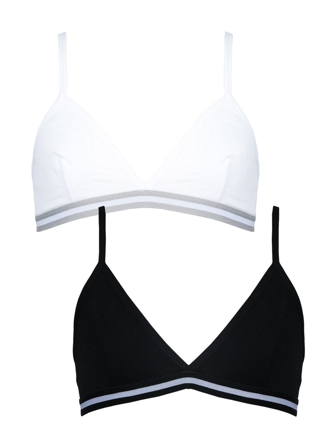 Charm n Cherish Girls Pack Of  2 Colourblocked Medium Coverage T-shirt Bras